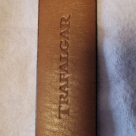 Trafalgar men's size 36" black leather croc embossed belt Made in USA - Picture 9 of 14